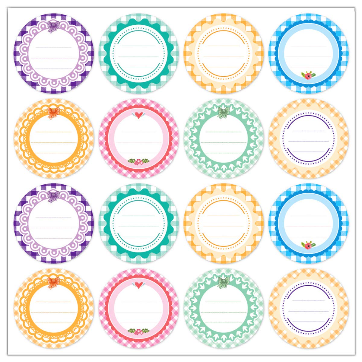 240 Pcs Canning Label Stickers, 2 Inch Round Removable Self -Adhesive Labels with Lines for Writing, for Jar Lids Food Storage Sealing Packaging Labels Canning Stickers