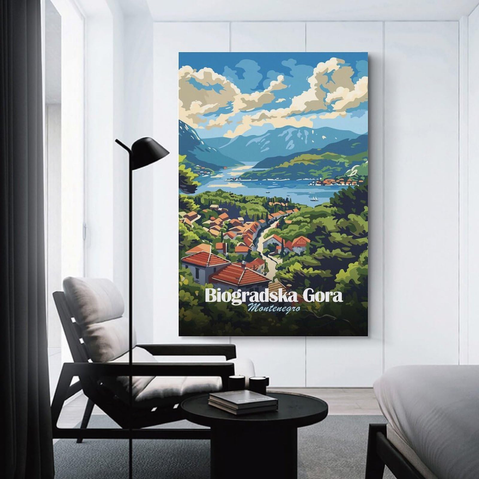 Junmoney Room Decor Wall Art Biogradska Gora, Montenegro Travel, 08x12inch(20x30cm), for Home Office, Desk Area Or Studio, An Interior Accent for Desk Areas