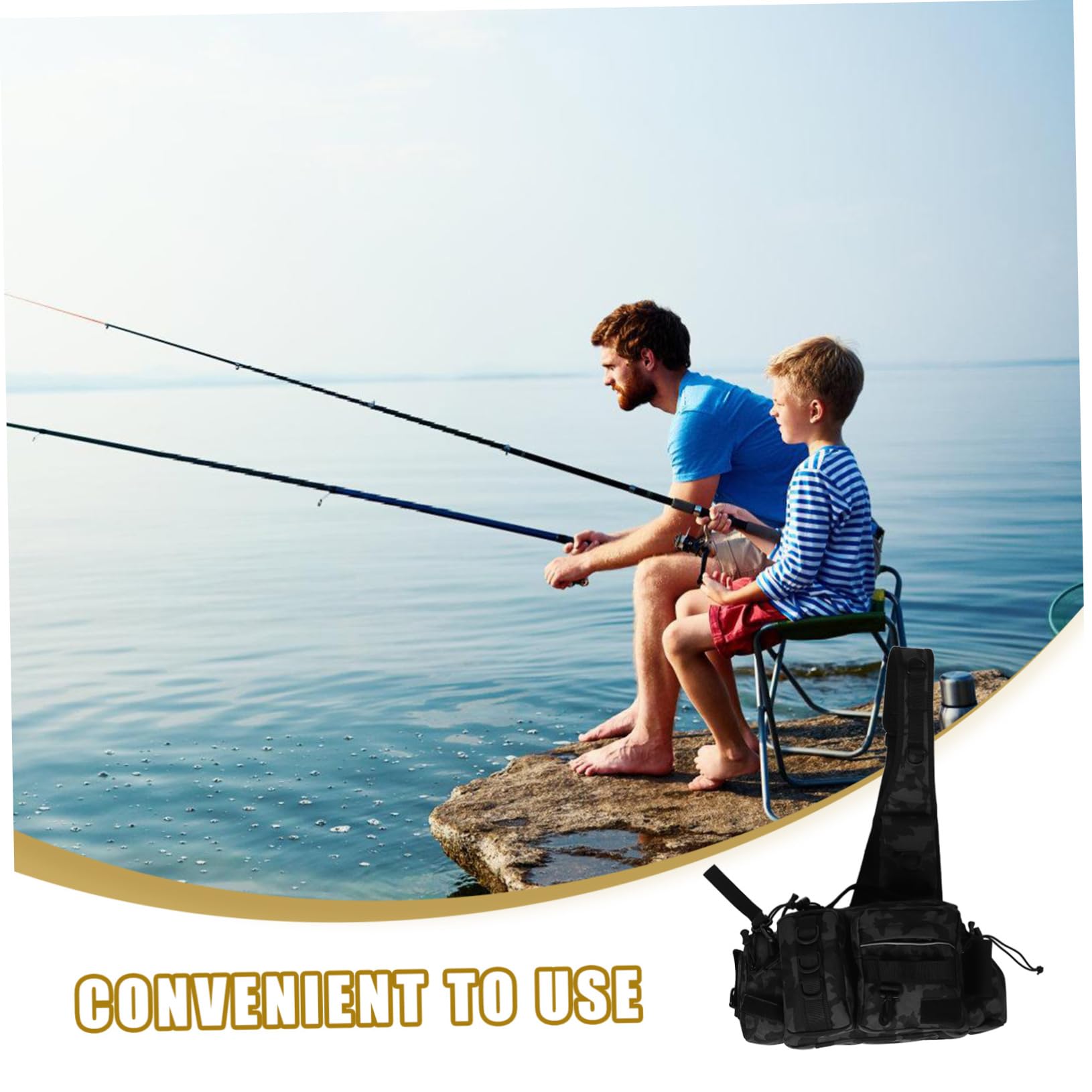 Torba Wędkarska Crossbody z Uchwytem Sprzęt Lekka Torba Ramię Plecak Do Przechowywania Akcesoriów Wędkarskich Idealna Do Wędkowania Pieszych Wędrówek i Biwakowania