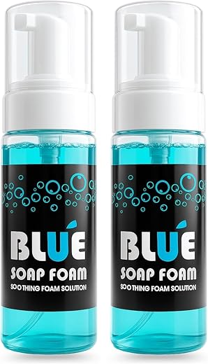 Foaming Blue Tattoo Soap 150ml (Pack of 2) for Cleaning Tattoo Aftercare Healing Soap To Clean New Tattoos &amp; Piercings Ess...