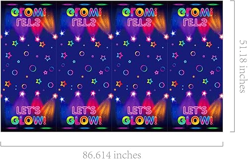 Miniatura 270 de CC HOME 1 pieza de mantel de plástico para fiesta de los 90 de 54 x 87 pulgadas de largo, mantel vintage retro de los 90 de hip hop, tema de 1990