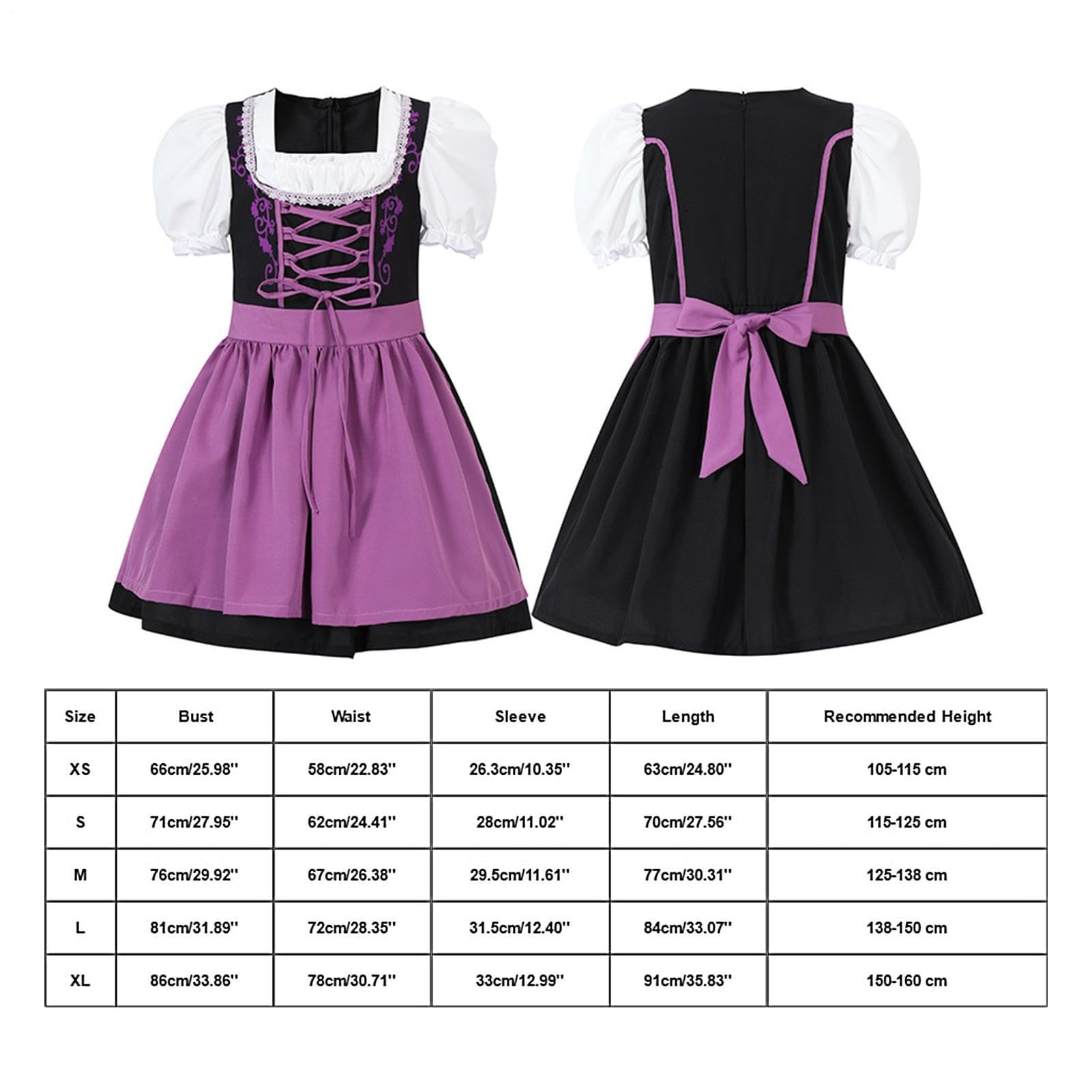 Kostium niemieckiej dziewczynki, sukienka Dirndl, sukienka na festiwal piwa, kostium na festiwal piwa, kostium Dirndl na karnawał, fantazyjne kostiumy dla dzieci 2-12