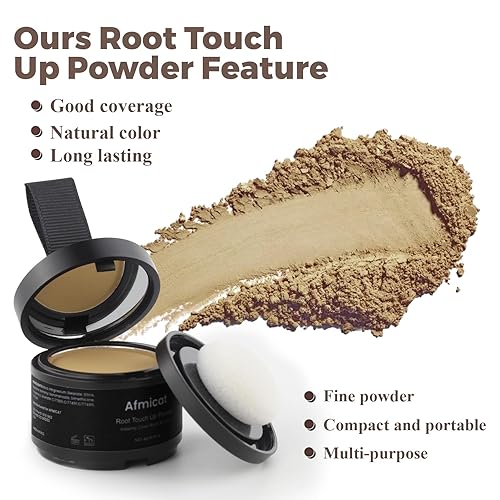 Miniatura 50 de Polvo instantáneo de línea de cabello, color de cabello para retoque de raíces para cobertura de canas y adelgazamiento del cabello, cobertura