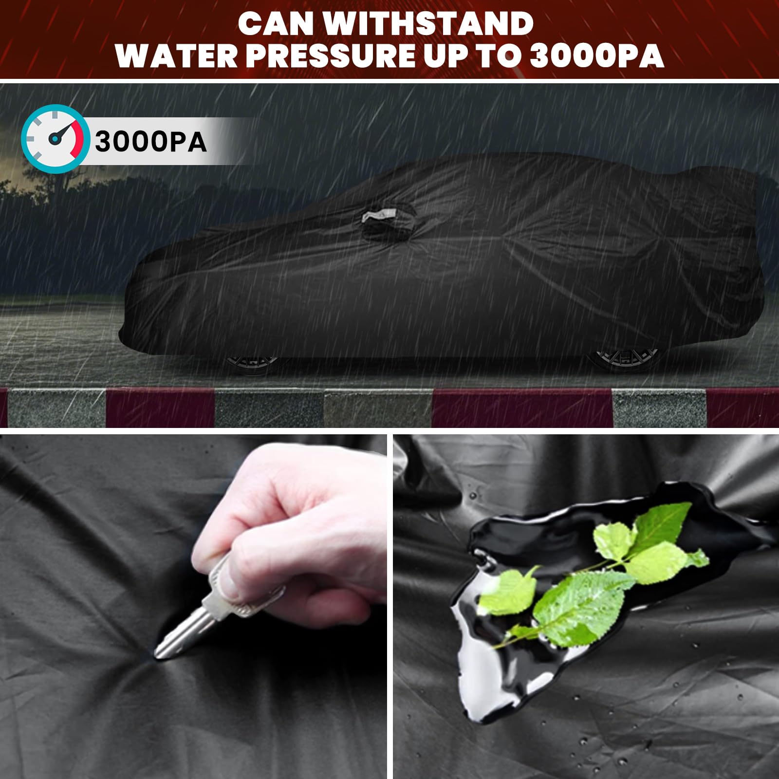 Blshwez Multi-Layer All Weather Waterproof Car Cover for Subaru WRX Impreza WRX STI 2007-2026 Custom Fit Snow Rain — view 5