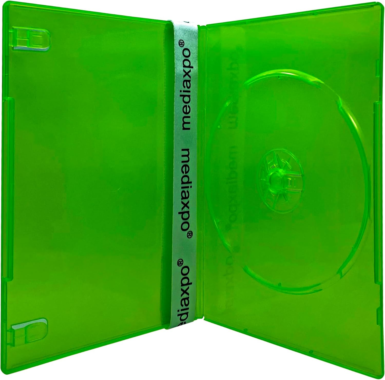 Mediaxpo 200 Slim Clear Green Color Single DVD Cases 7MM
