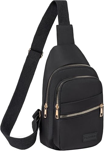 Cross Body Bag Small Sling Bag Crossbody Bags for Women Trendy Fanny Pack Sling Backpack - Black