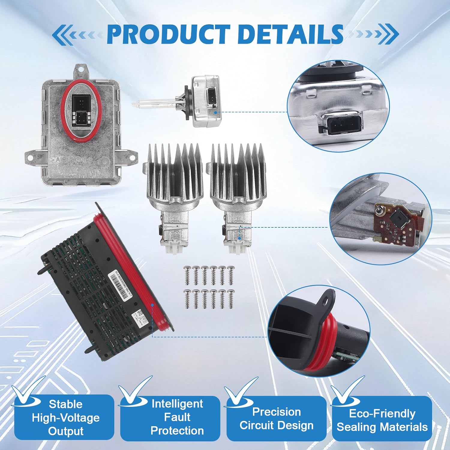 63117440877 HID Ballast Adaptive Headlight Control Module Compatible with BMW 2014-2016 5 Series 528i 535i 550i Xenon Bulb Replacement Lamp Adaptive Module