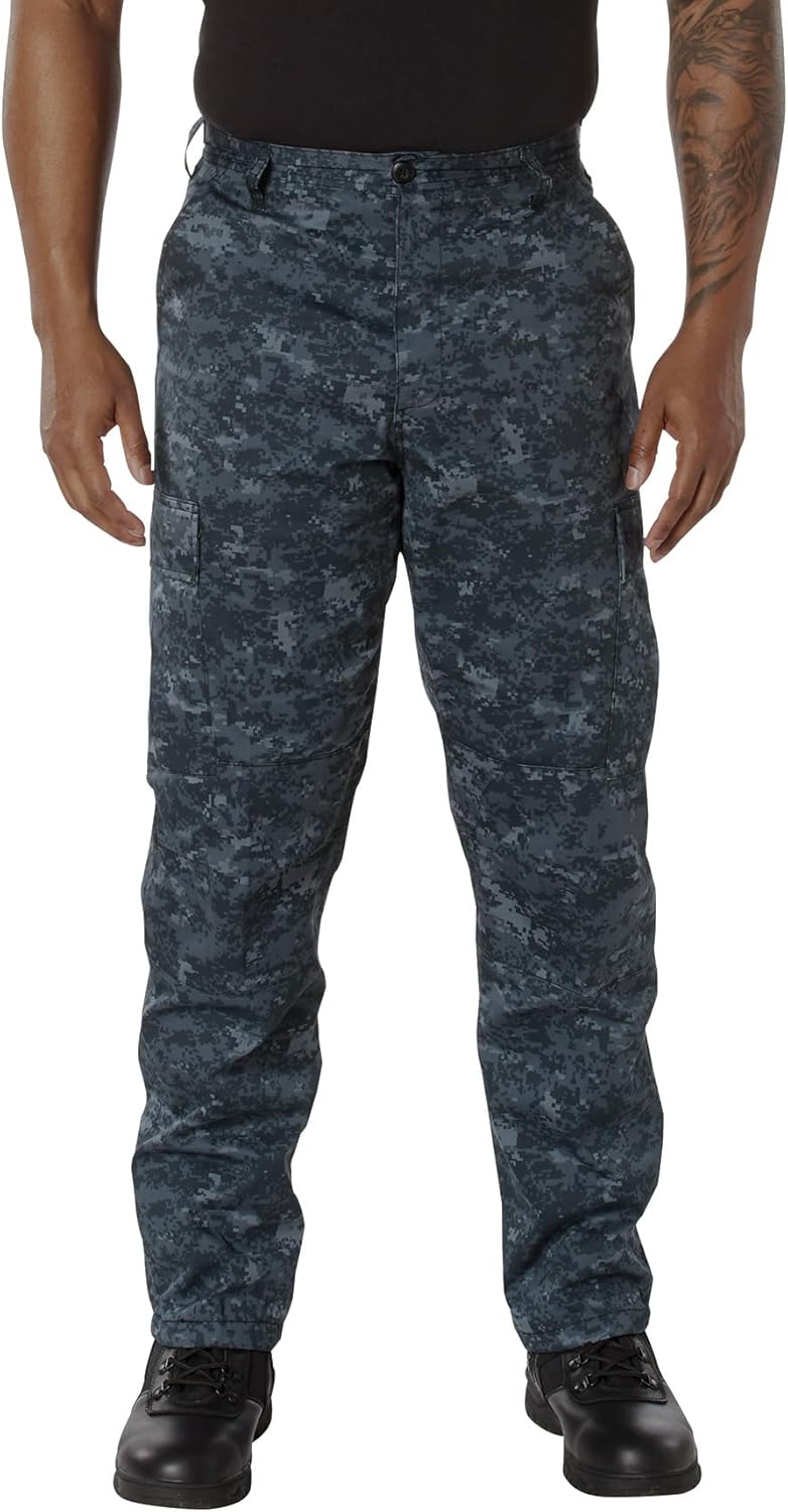 Rothco Tactical BDU Pants – Rugged Cargo Outdoor Hiking EDC Work Uniform, Midnight Digital Camo, L - Image 8
