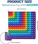 AK-SHIP Table de jeu de multiplication, 12 X 12 Nombres de cartes de multiplication de mathématiques Addition et table de multiplication en un,Soulagement des jouets sensoriels Fidget Toys(1 pièce)
