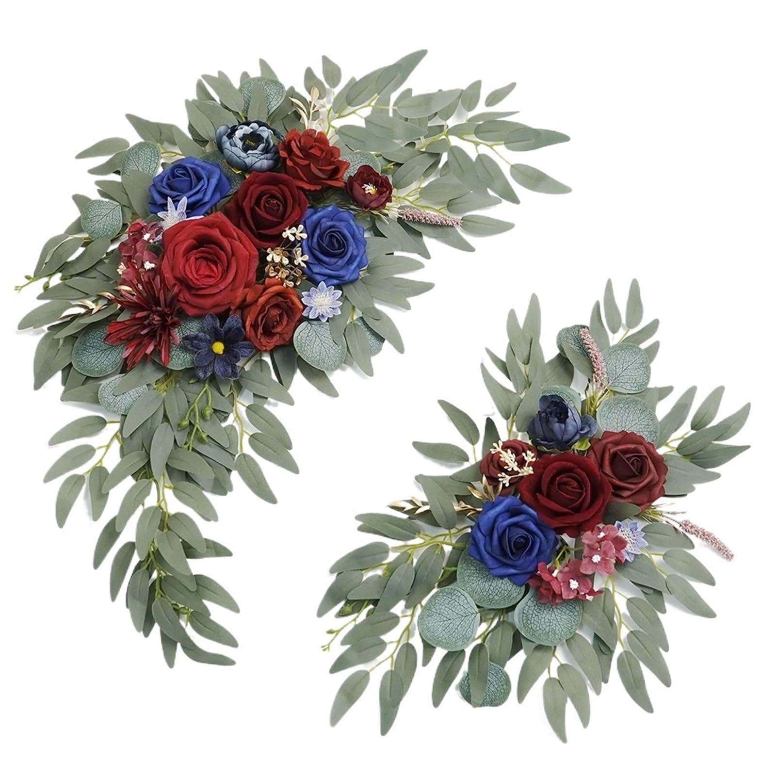 MOHUIED Artificial Floral Swags Terracotta Faux Flower Swags For Wedding Welcome Sign Backdrop Reception Flowers Ceremony Floral Decoration for Ceremony Backdrop, Fireplace and Door Decor(Color3)