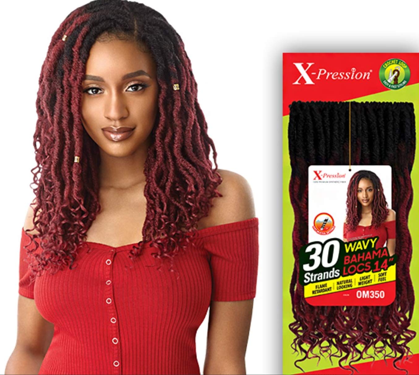 Outre Crochet Braid 30 Stands Wave Bahama Locs 14" (3 Pack, 1)