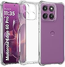 REALCASE Silicone Moto Edge 60 Pro 5G Back Cover Case, Scratch Resistant Protective Crystal Clear Transparent Shock Proof Bumper Back Cover Case for Moto Edge 60 Pro 5G