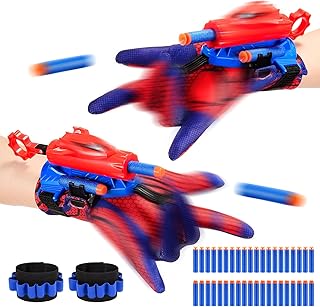 Braxel Jouet Garcon 3 4 5 6 7 Ans, Lot de 2 Lance Toile Jouet Enfant 3-10 Ans Garçon Cadeau Garcon Fille 3-12 Ans Gants Deguisement Enfant Cadeau Paques Jeux Exterieur Enfants