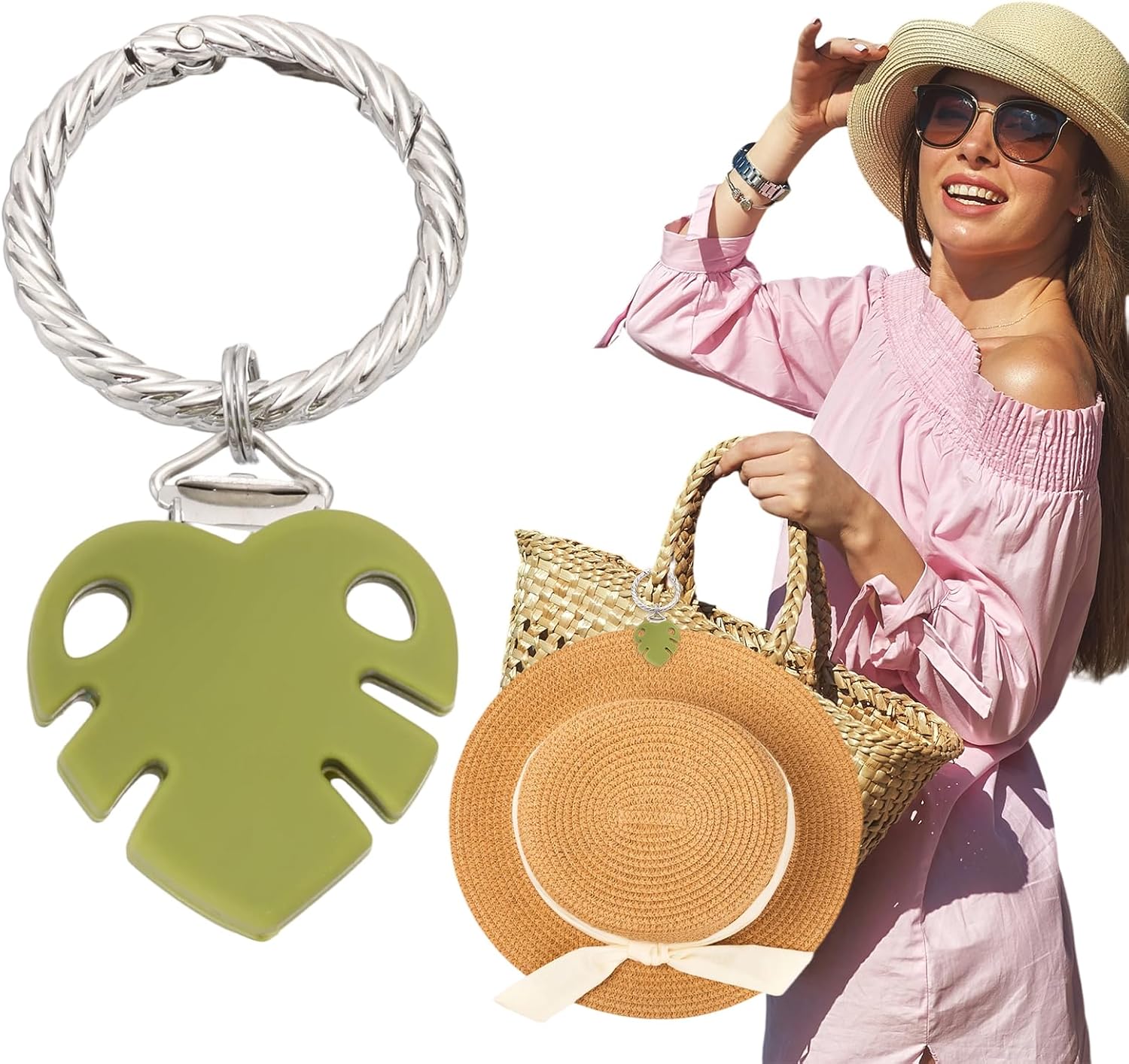 uxcell Hat Clip for Travel on Bags, Silicone Holder Hands, Free Bag Backpack Fashionable Clip