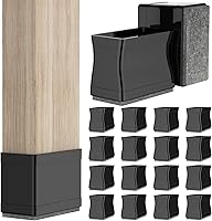 Vista 8 de CHWM - 16 protectores rectangulares de silicona y fieltro para las patas de las sillas, proteger baldosas de madera, evitar rayones y reducir