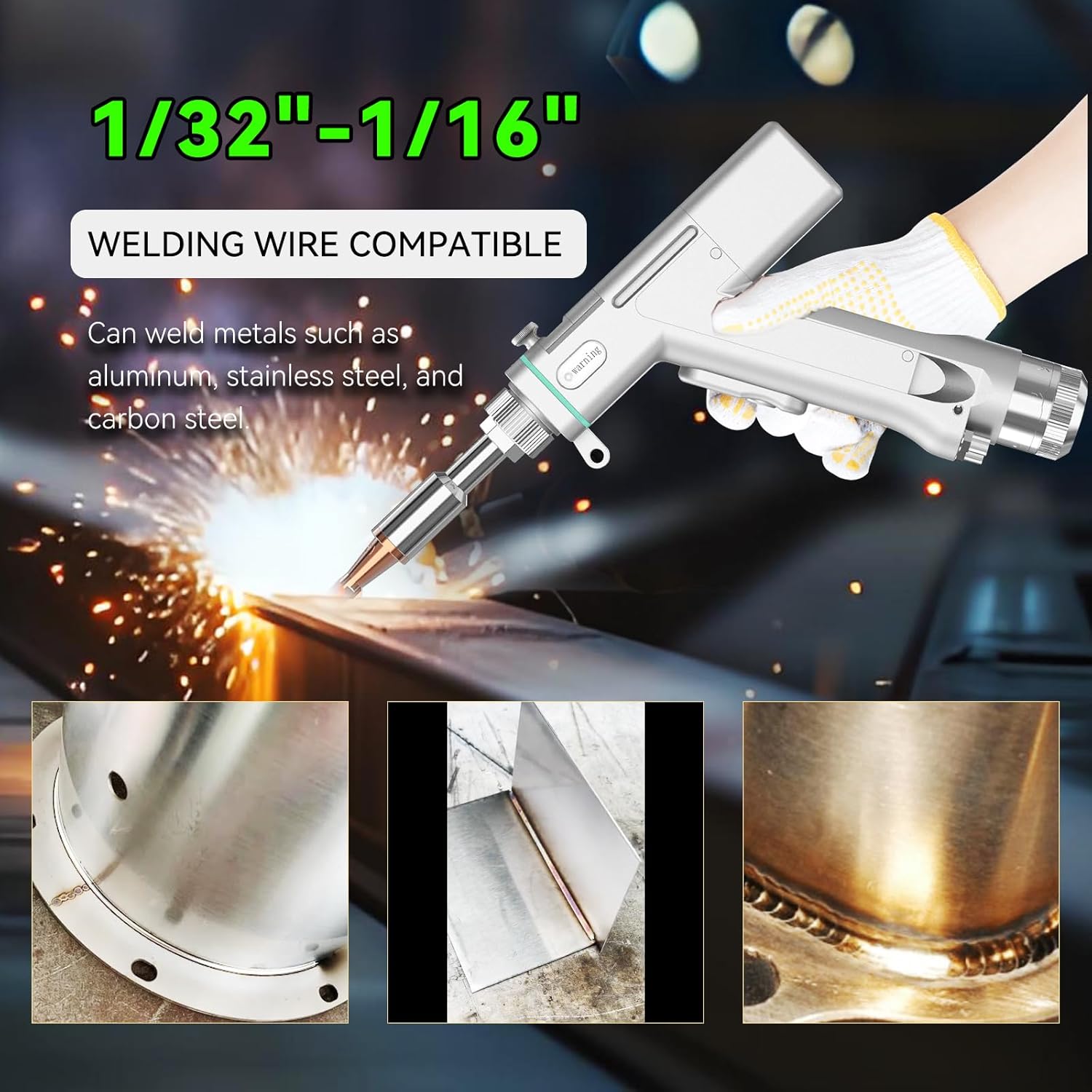 Raycus Laser Welding Machine, 220v Laser Welder Machine 4 in 1 Laser Welder/Cleaner/Cutter Handheld Fiber Laser Welder for Metal, Industrial Welding Tools (1200W, Single Wobble)