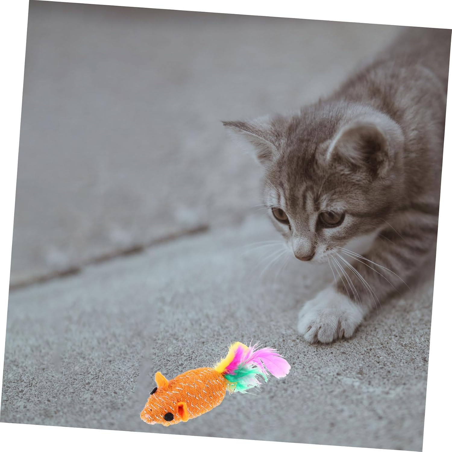 MERRYHAPY 10pcs Cat Tail Mouse Toys Lifelike Mice for Cats Random Color Interactive Pet Supplies for Energy and Entertainment