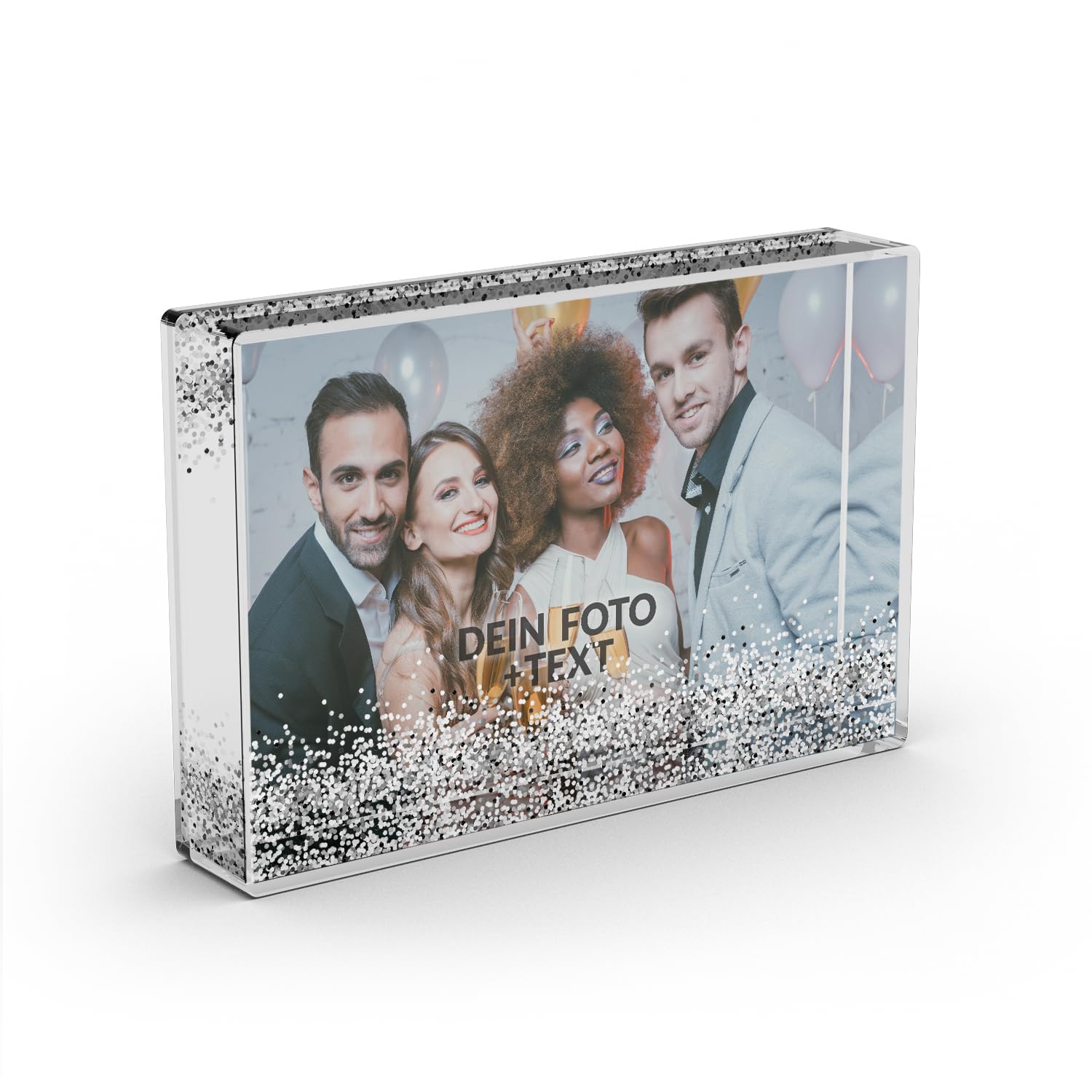 12 Stück Glitzer-Bilderrahmen Set Aus Glas | Silberfarben In 3 Größen (20x25 Cm, 13x18 Cm, 10x15 Cm) Für Tisch & Wand