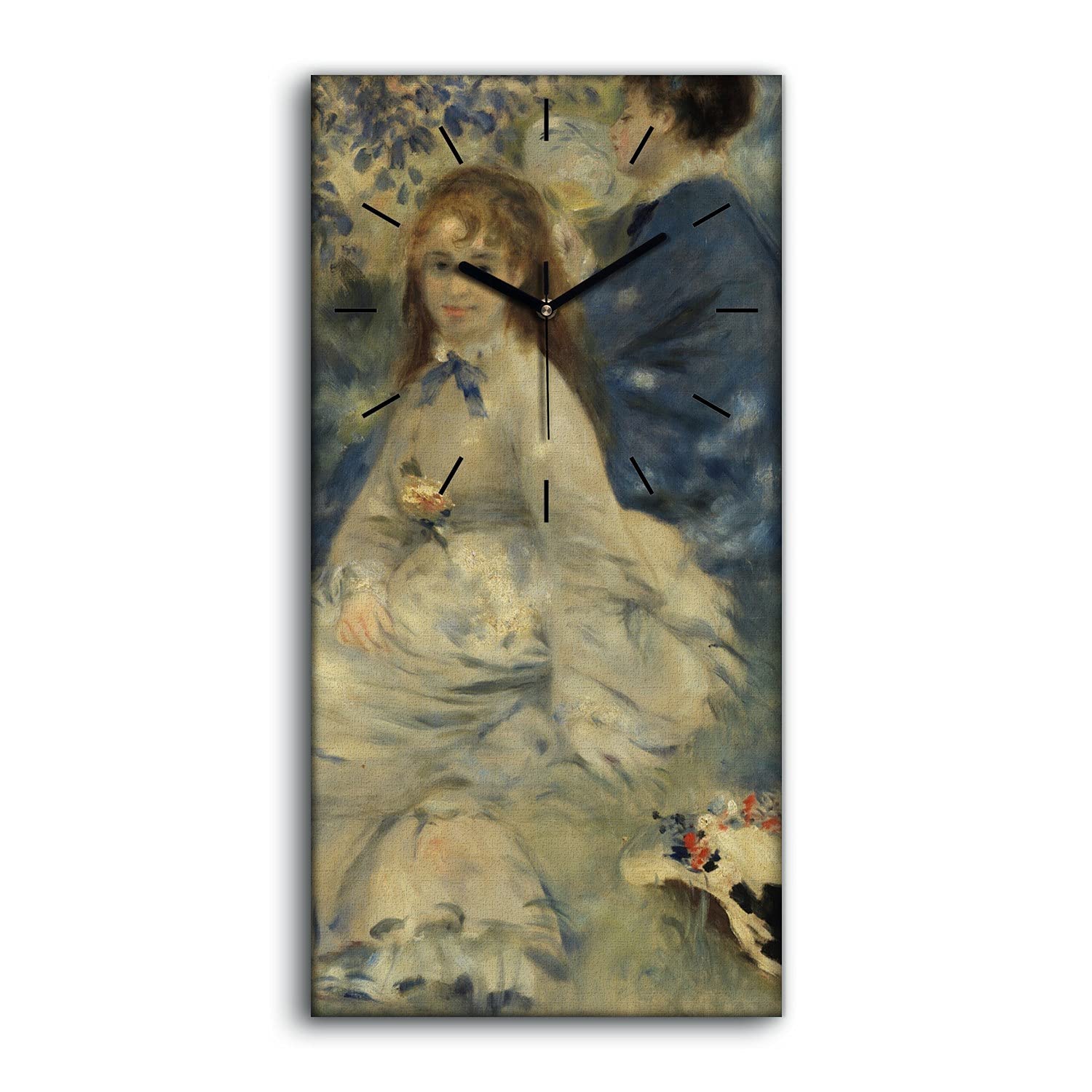 Horloge sur Toile Art Moderne Famille Henriot 30x60cm Coloray haut de gamme