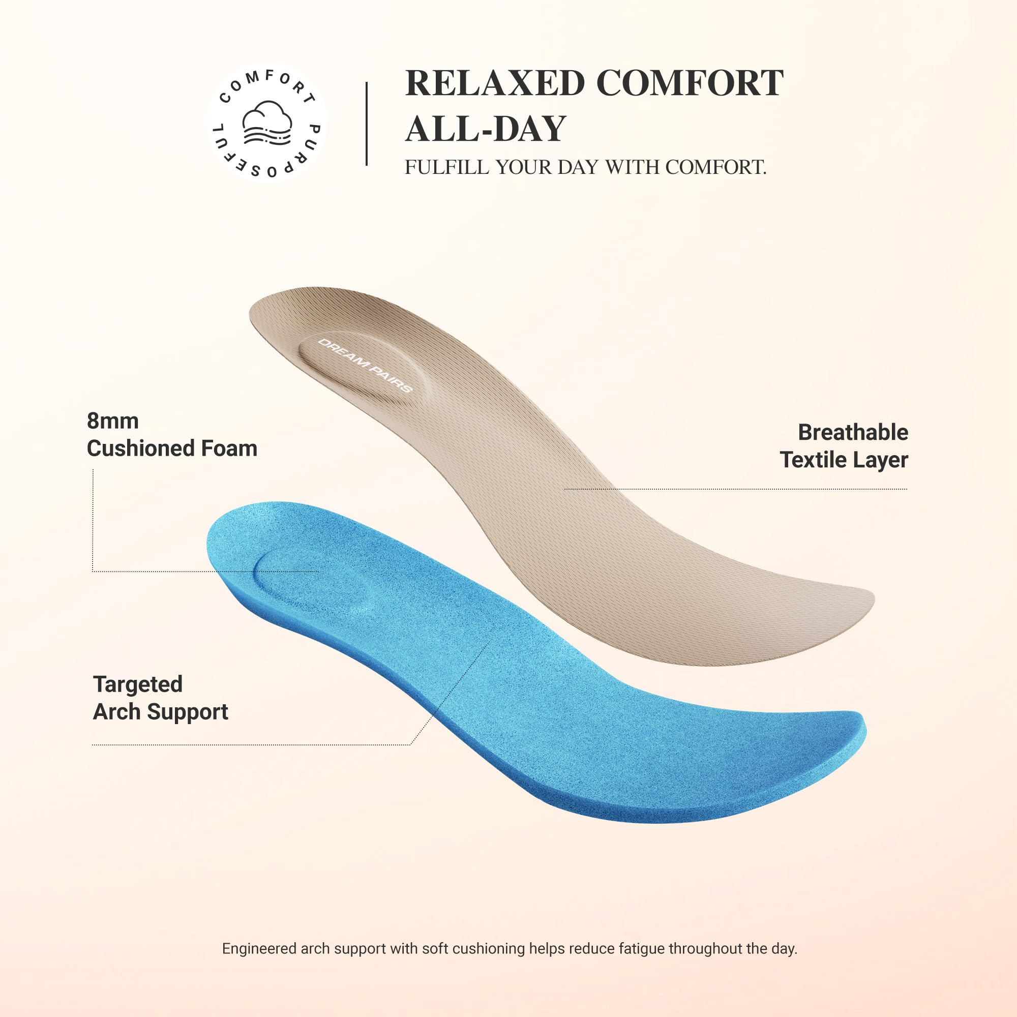 DREAM PAIRS Women's Ballet Flats Dressy Arch Support Wide Toe Box Knit Flats Comfortable Round Toe Slip On Travel Work Business Office Barefoot Shoes