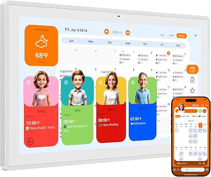 15.6 Digital Calendar Wall Touch Screen, No Subscription Family Planner
