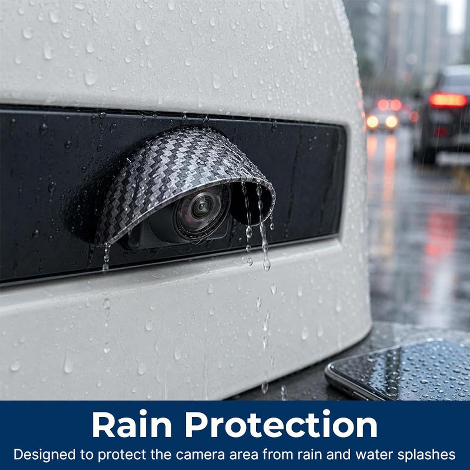 2pcs Backup Camera Rain Cover Rear View Hood Waterproof Lens Shield for Car
