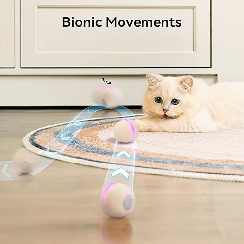 Miniatura 6 de Cheerble Juguete interactivo de bola para gatos, bola malvada M3, juguetes interactivos automáticos para gatos de interior con 3 modos, juguetes