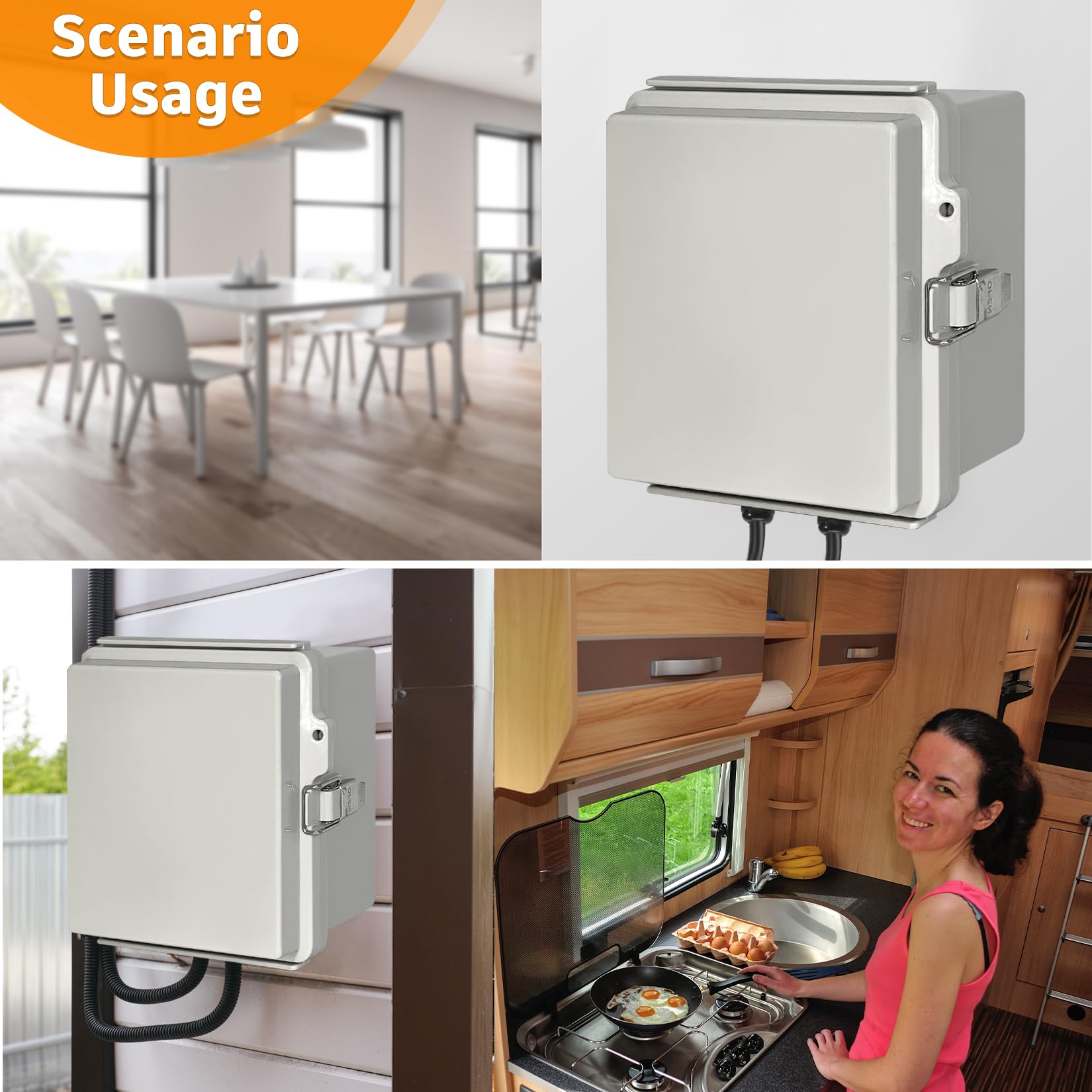 Snapklik.co : ABS Junction Box, Project Box, IP67 Waterproof Plastic - View #6