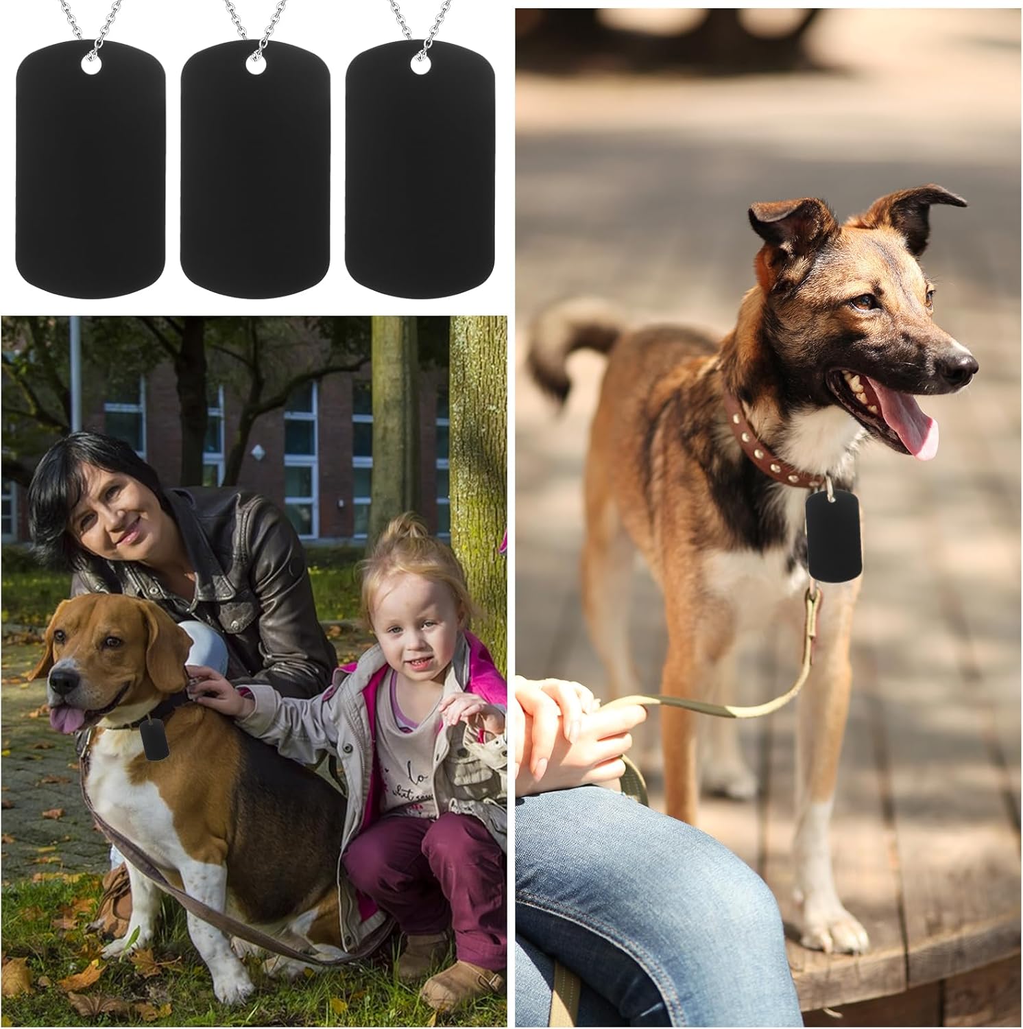 100PCS Anodized Aluminum Engraving Blank Tags Stamping Blanks, Dog Tags Military Blank Dog Tags for Engraving, Rectangle Engraved Personalized Custom Blank Blanks Keychain