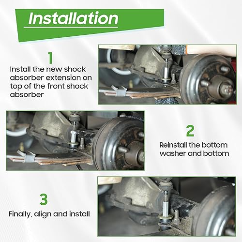 Miniatura 6 de 10L0L Varilla de extensión del amortiguador de choque para carritos de golf EZGO Club Car con kit de elevación u otras modificaciones para elevar el