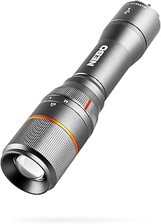 NEBO Davinci 1000 Lumens | Black LED Rechargeable Flashlight | 18650 Battery with Power Bank, NEB-FLT-0018-G , Grey
