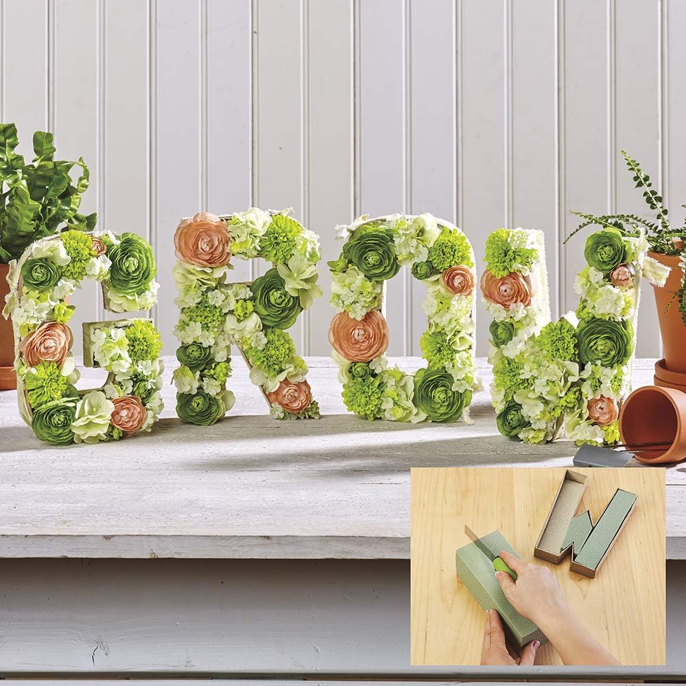 FloraCraft Floral Dry Foam 20 Piece Brick 2.8 Inch x 3.8 Inch x 7.8 Inch Green