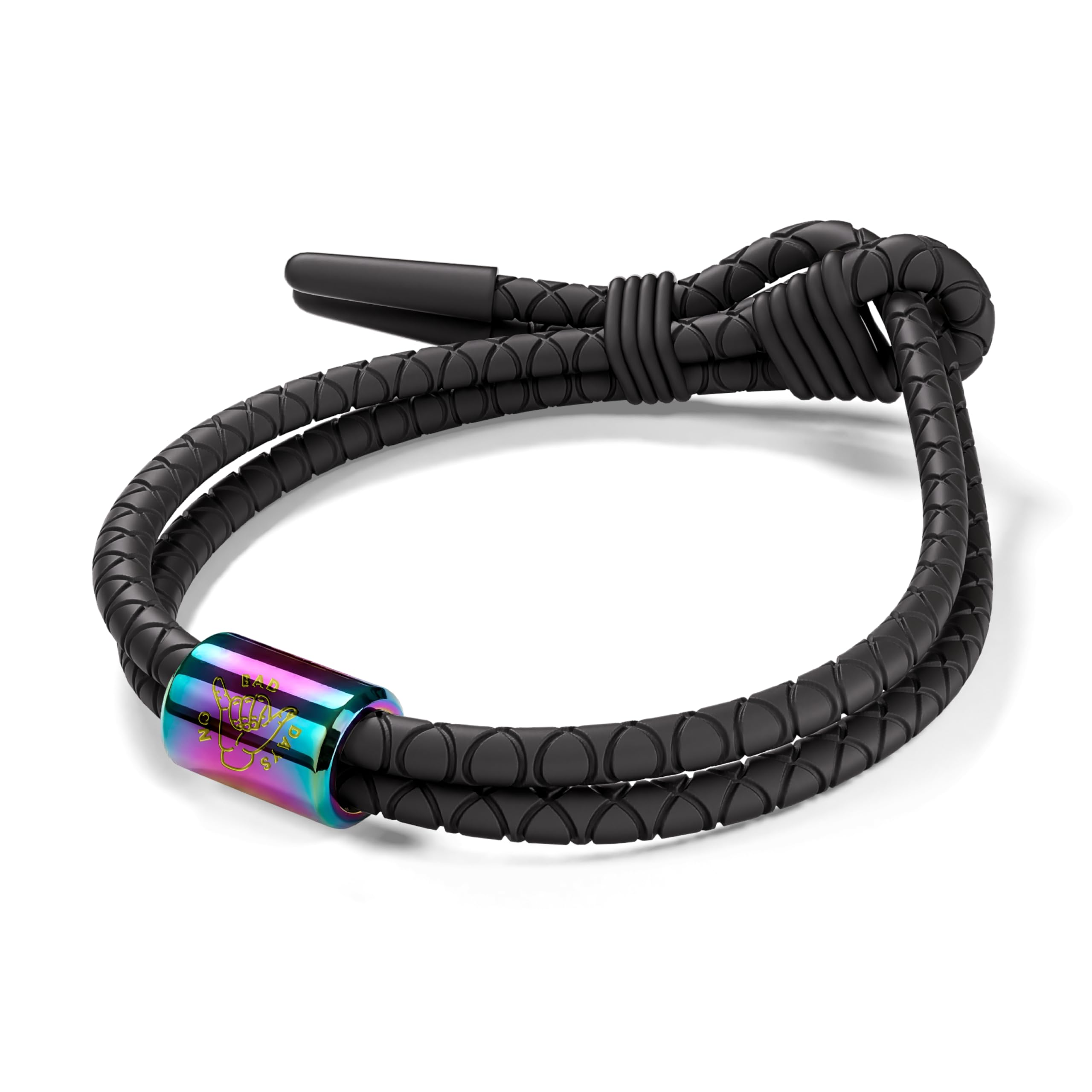 FlexTech Adjustable Silicone Rope Bracelet: Waterproof, Sweatproof, Sunproof, Minimalist Surf, Golf Jewelry for Men - One Size Fits All