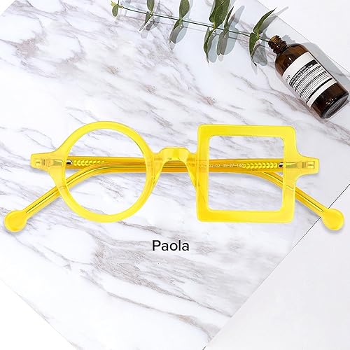 Miniatura 2 de Zeelool Gafas de bloqueo de luz azul para mujeres y hombres acetato vintage asimétricas Paola FA0602