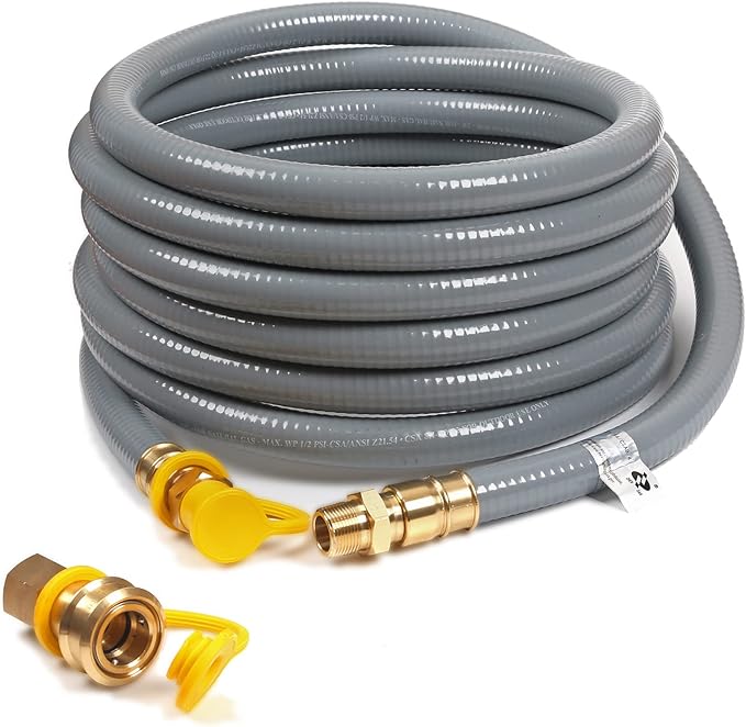 24FT 3/4" Natural Gas Hose, 3/4 Inch Natural Gas Conversion Kit Gas