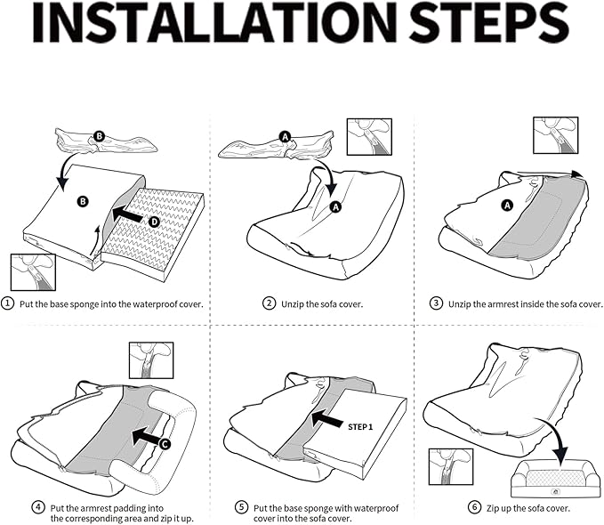 Cama Ortopédica para Perros Mediana Lavable Impermeable miniatura 6