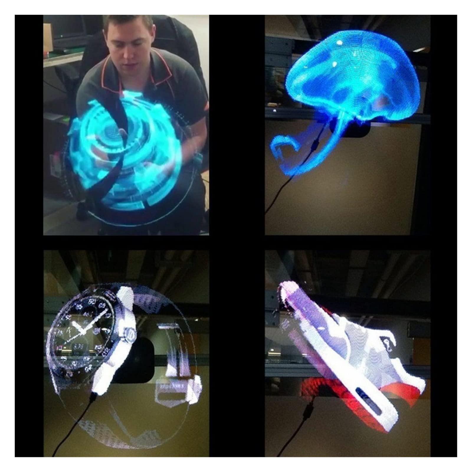 iumLeap 3D Hologram Fan,Display Stereo Floating Advertising Machine,for Commercial Advertising (40cm Highlight)