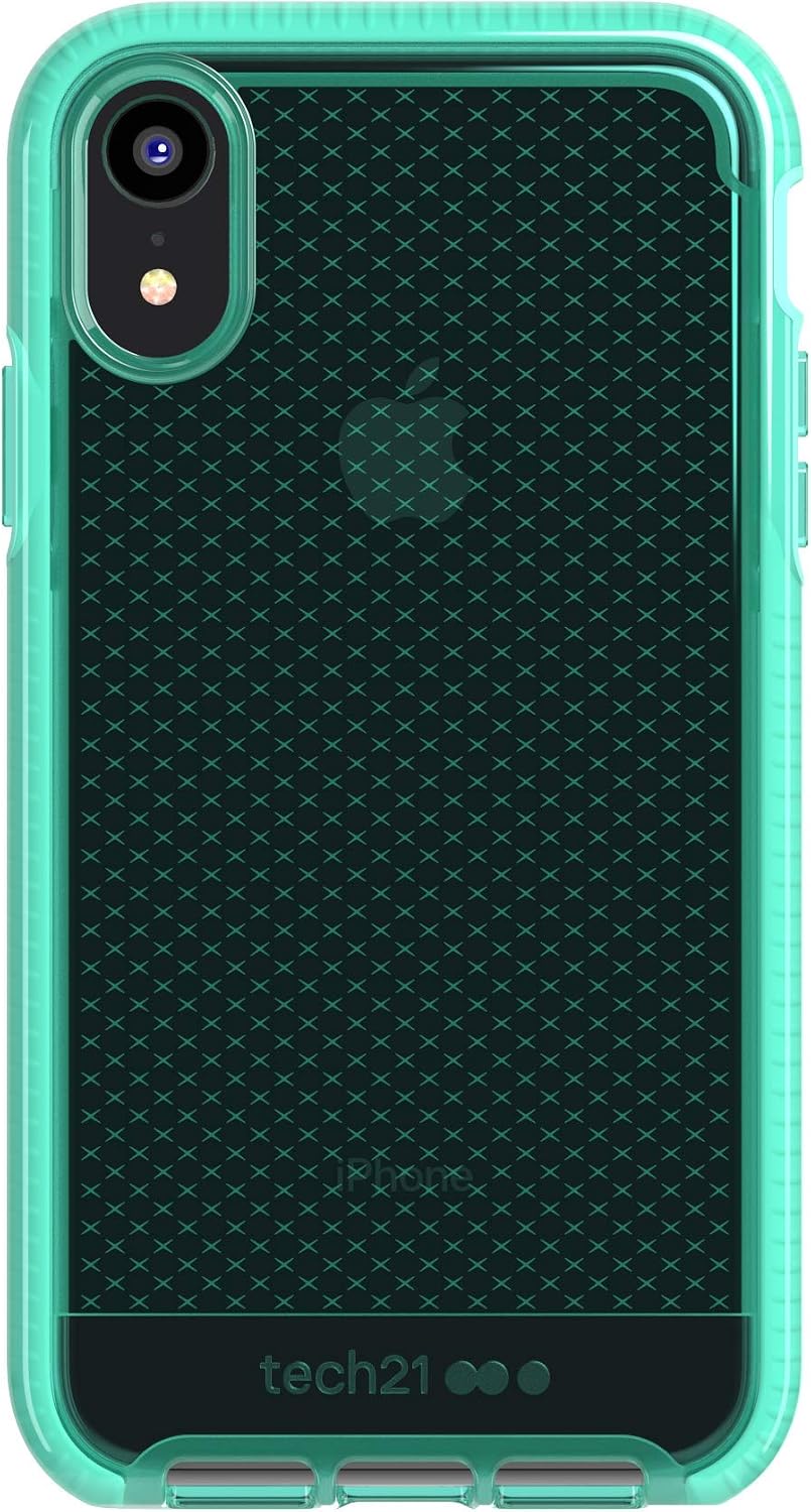 tech21 - Evo Check Case - for Apple iPhone XR, Neon Aqua