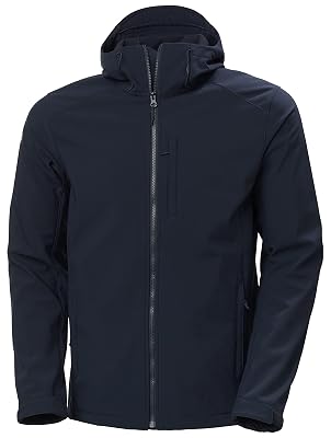 Helly Hansen Hommes Veste à capuche Paramount Softshell JKT, Bleu Marine, S