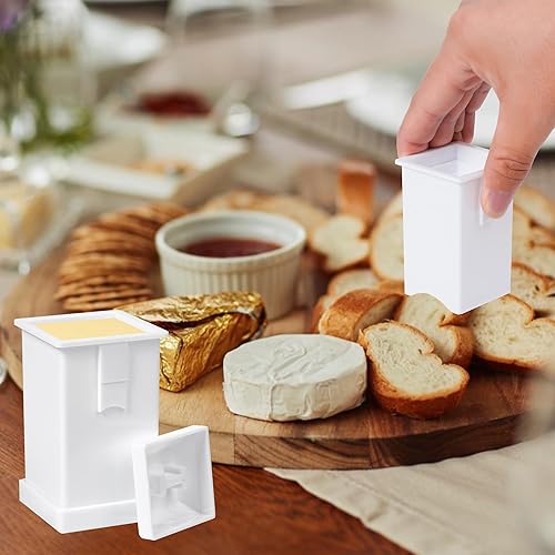 Miniatura 5 de Gydandir Paquete de 4 esparcidores de mantequilla de mazorca de maíz, esparcidor de mantequilla de plástico con cubiertas integradas, dispensador de