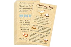 240 Pcs Farm Fresh Eggs Handling Instructions Business Card Egg Stamps