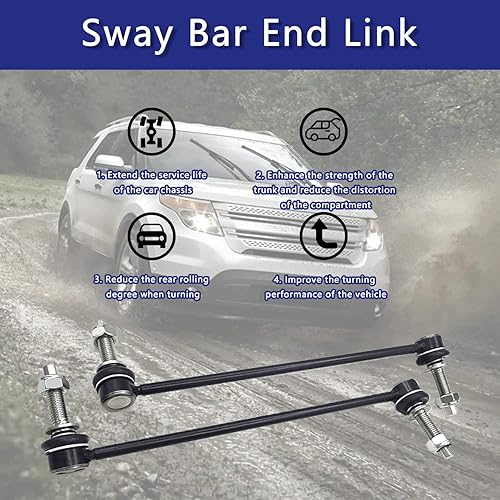 Miniatura 4 de Kit de 8 brazos de control y suspensión y rótulas, barras de acoplamiento para Ford Explorer 2011-17 y Ford Police Interceptor Utility 2013-17