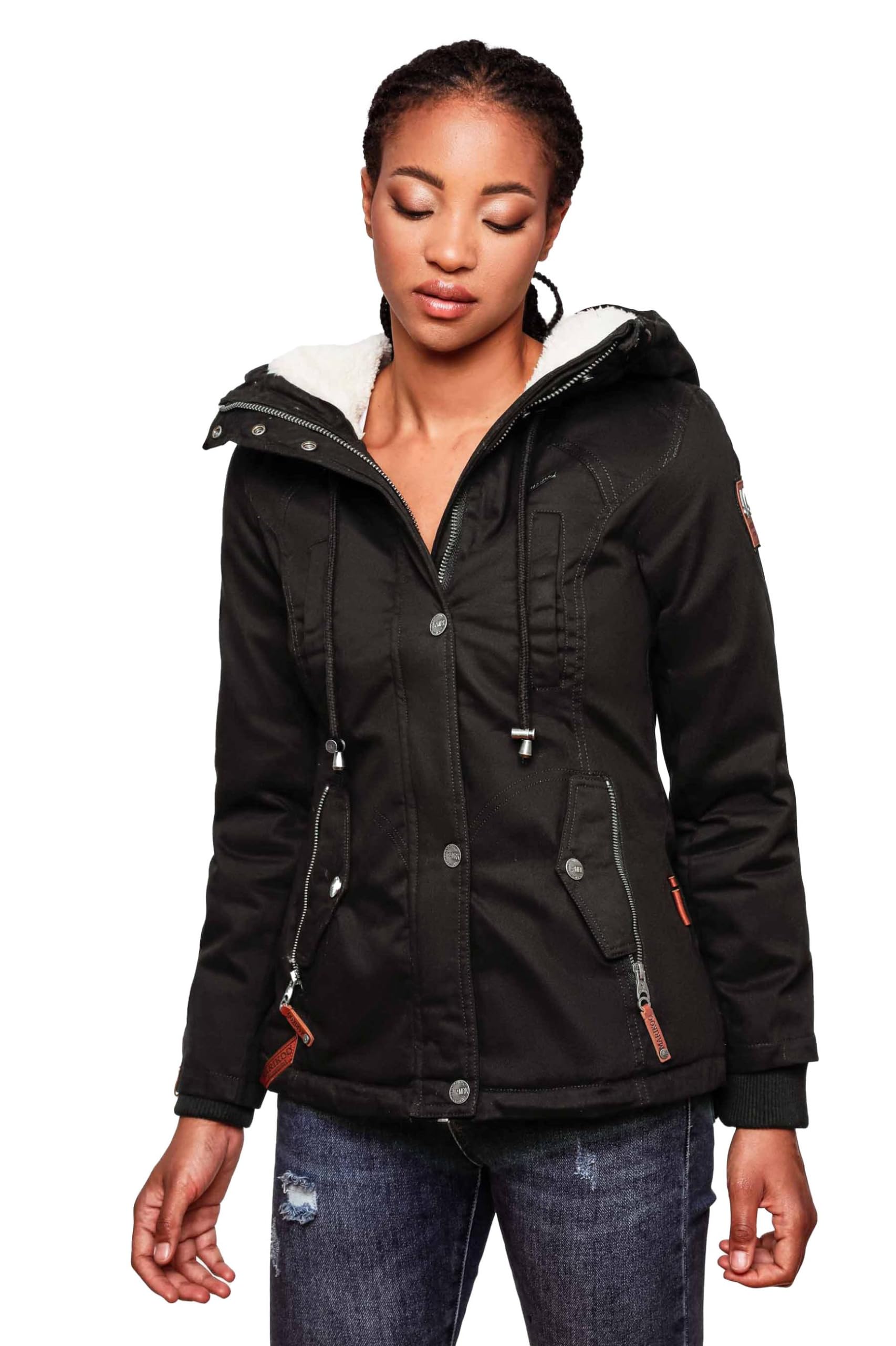Marikoo Bikoo Chaqueta de invierno con capucha para mujer, algodón, tallas XS-XXL