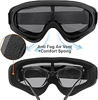 Vista 5 de Casco de Airsoft, casco táctico negro, malla de máscara de Airsoft, máscara de pasamontañas elástica, gafas antivaho Airsoft, protección táctica