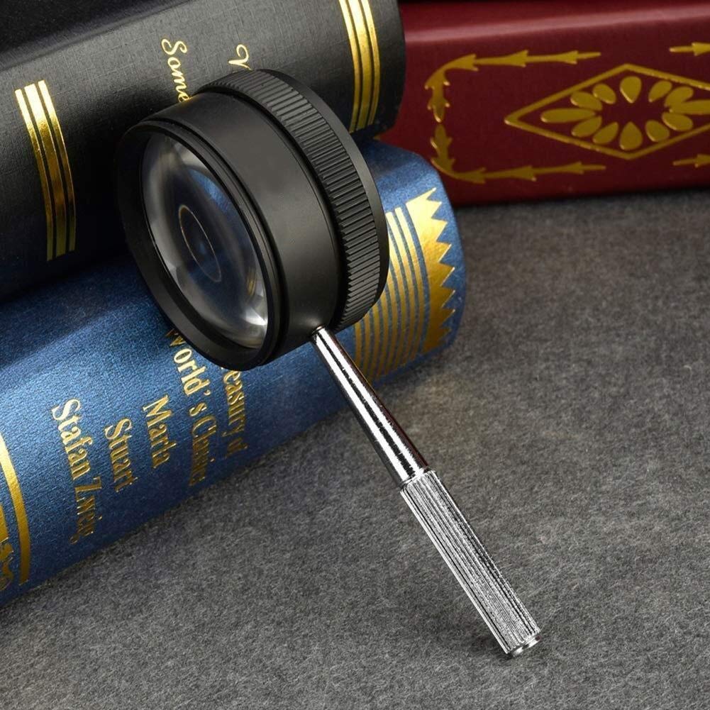 Okulary powiększające, edukacyjne lupy hobbystyczne, w całości z metalu ręczny starzec czytający szkło powiększające Hd optyczny 3 razy, oglądanie telefonu komórkowego dziecko studenci eksploracja