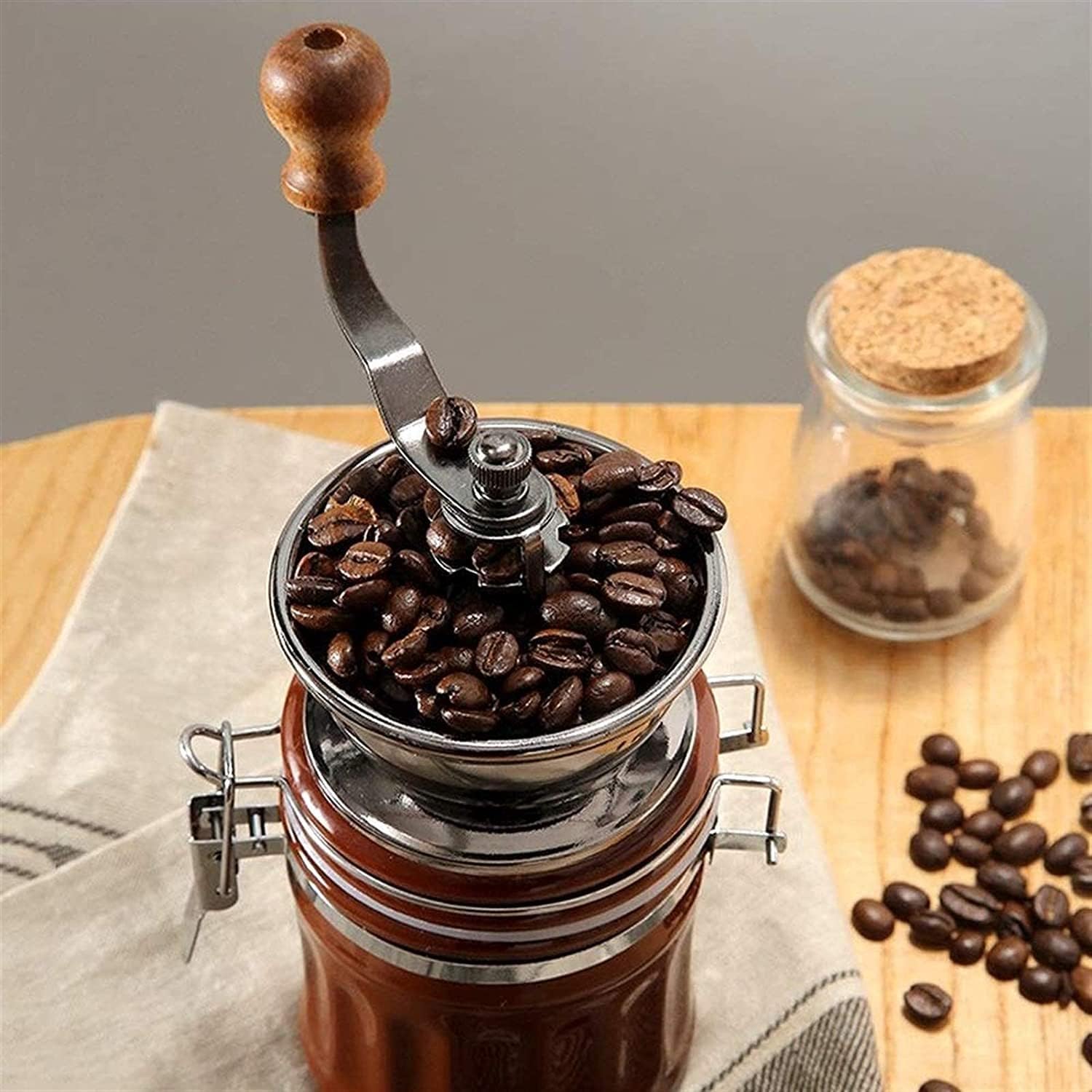 Coffee Grinders Portable Espresso Maker Mini Espresso Machine with Material for Rich & Thick Manual Ground Coffee Compact Travel Coffee Maker,