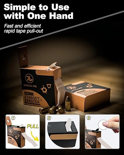 Miniatura 2 de Target Pasters Dispenser Box with 45 Inch Target Stickers, Self-Adhesive Shooting Targets Pasters for Shooting Range - USPSA,IPSC,IDPA, 1000 per Box