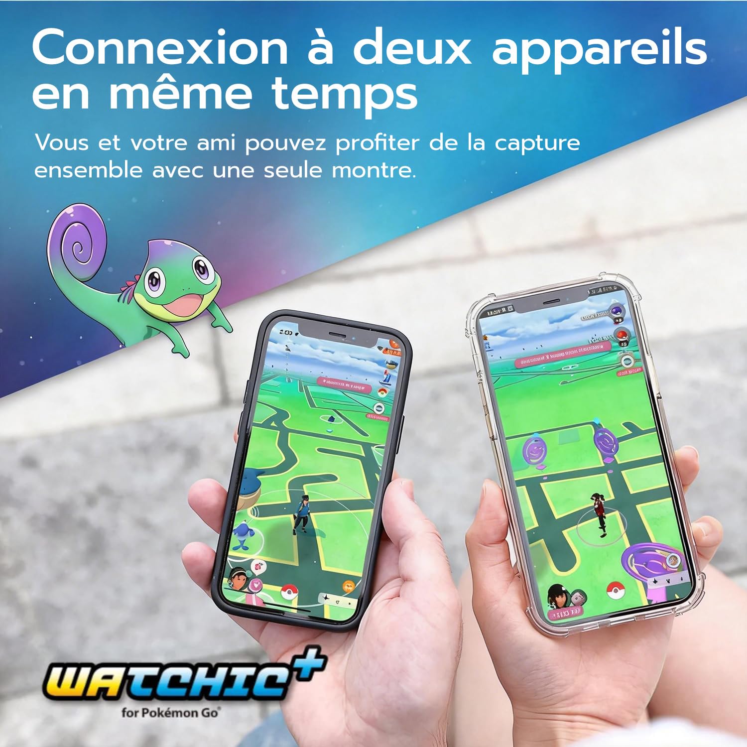 Mcbazel Brook Auto Catch Watchic Plus pour Poke Mon Go, Prise en Charge de la Connexion à Deux appareils/Attrape Automatique/Étanche/Rétroaction de Vibration/Capteur Automatique élégant - Rouge