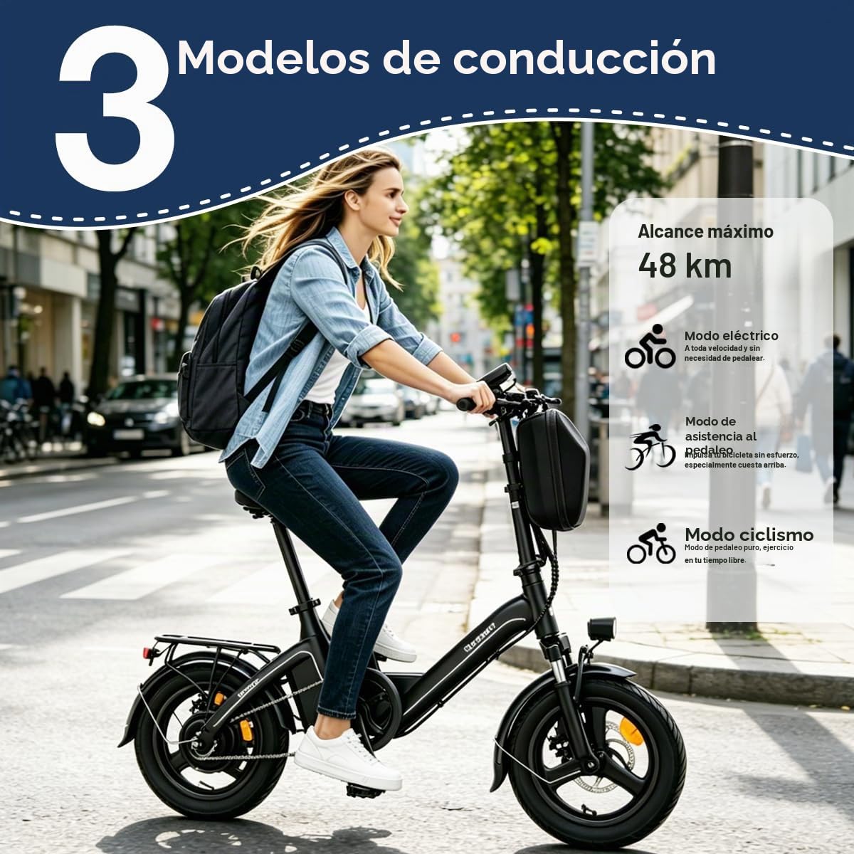 Bodywel T16Pro 14 Zoll Klappbares E-Bike Exklusives Gepäckträger Set mit Rücklicht, inkl. Montagematerial