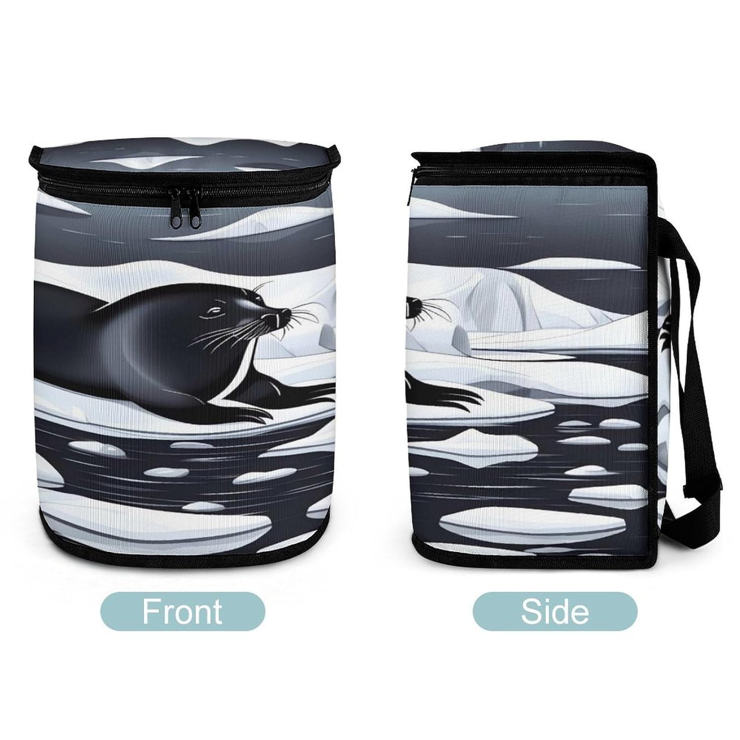 Seals on Ice Car Trash Can Portable Car Garbage Bag with Lid Hanging Leak-Proof Waterproof Cars Trash Bag Large Capacity Automotive Garbage Cans for All Vehicle